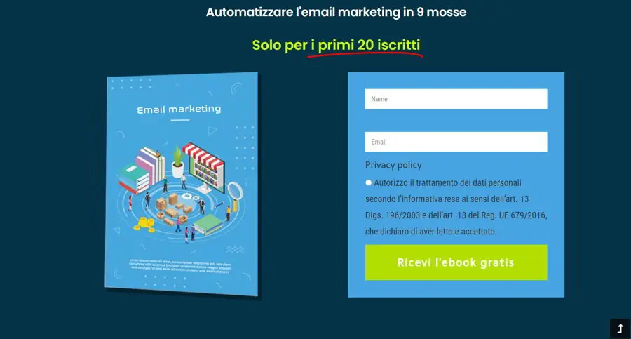Cos'è una squeeze page e a cosa serve