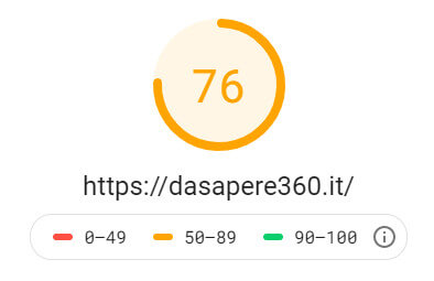 l'ultimo pagespeed di google mobile
